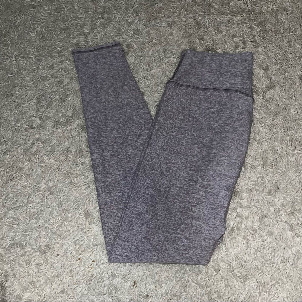 alo yoga heathered purple leggings size small